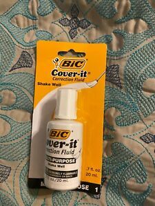 BIC Cover-it  Correction Fluid liquid paper 0.7oz Each -2 packs