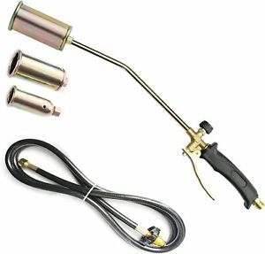 Propane Torch Weed Torch Industrial Heating Torch with 6.56FT Hose and 3 for