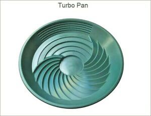 Turbo Pan Green 40 cm Plastic Gold Pan Sluice Panning Prospecting Gem Turbopan