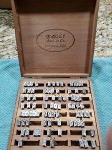 Kinglsey Hot Foil Machine Type Set Letters Wood Box - 36 Pt Bel Air Monograms
