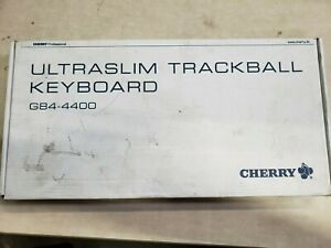 Cherry G84-4400 Compact Ultra Slim Trackball USB Keyboard G84-4420LPBEU-0