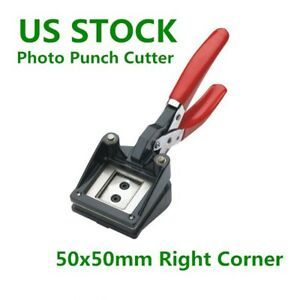 USA 50x50mm Right Corner Hand Held ID Card License Photo Picture Punch Cutter