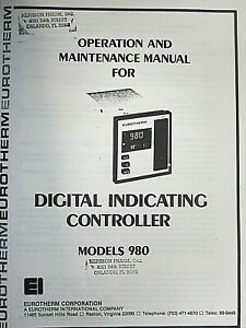 Eurotherm Model 980 Digital Indicating Controller Operation &amp; Maintenance Manual