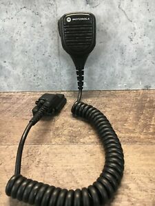 Motorola Corded Mic PMMN4045B Walkie-Talkie Two-Way Radio Microphone *Untested*