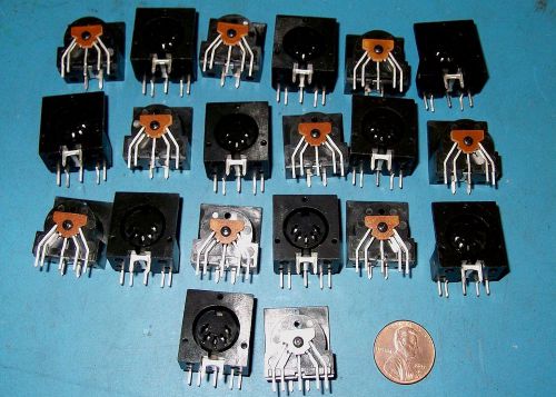 20PC LOT CIRCULAR 5 PIN DIN CONNECTOR PC MOUNT ADS-025