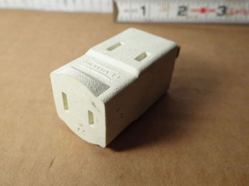 Lot (10) vintage white Leviton rubber 3-WAY polarized plug splitter adapter 531I