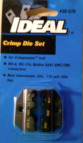 Ideal 30-570 die set for rg6 rg174 belden 8281 bnc/tnc connectors for sale