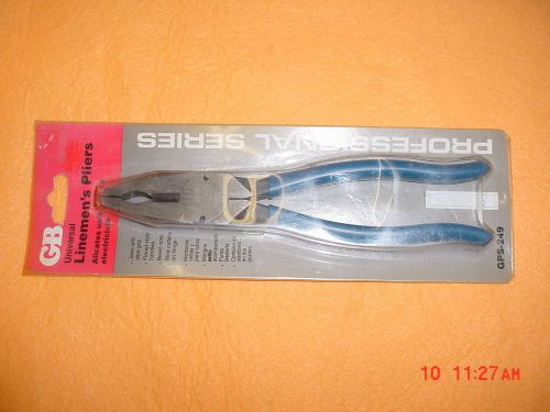 Gardner bender gb gps-249 linemen&#039;s pliers 9&#034; pipe grip jaws &amp; wire cutter for sale