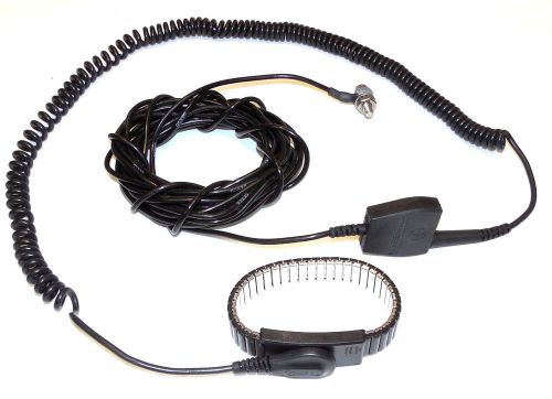 Desco 9030a eds wrist strap with coil cord and 15&#039; grounding cable anti static for sale