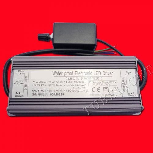 Dimmable ip67 waterproof 100w power led driver input 100v-240v output dc30-36v for sale