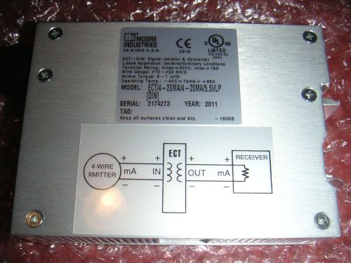 Moore industries isolator converter mdel ect/4-20ma/4 for sale