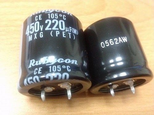 Radial Electrolytic Capacitor 450v 220uf 105C  30*30 RUBYCON MXG Q&#039;TY:6PCS/LOT