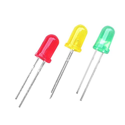 75 x 3mm Red Green Yellow Assorted Color LED Light Emitting Diodes