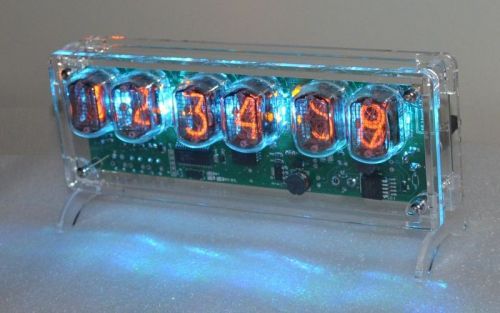 Nixie clock kit with in-12 tubes and case. hobby electronic project. ideal gift for sale
