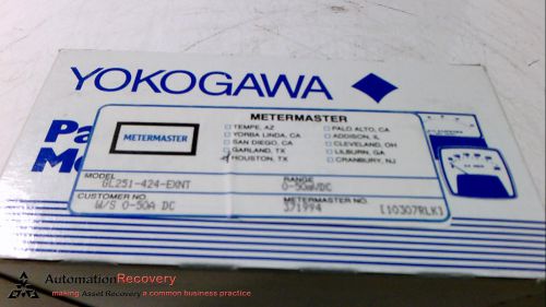YOKOGAWA GL251-424-EXNT SERIES GL251, PANEL METER, RANGE-0-50M VDC, NEW