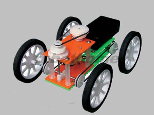 Belt drive car 3 speeds educational diy car hobby robot puzzle iq gadget for sale