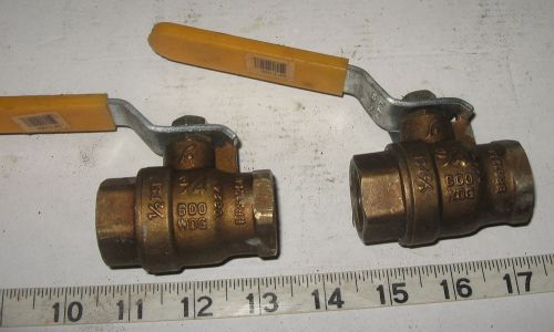 Lot of 2 legend brass ball valve  3/4&#034; npt 600 psig for sale