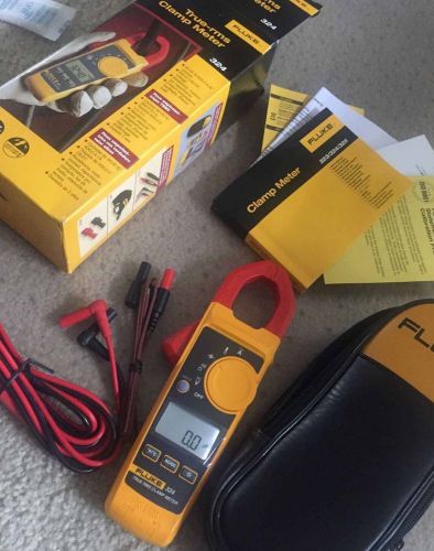 (New) Fluke 324 True-Rms Clamp Meter W/Leather Case Never Used, lowest Price!!!!