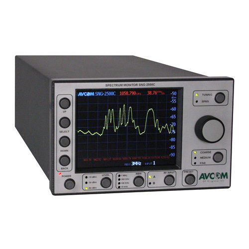 Avcom sng-2500c 5 mhz - 2500 mhz wideband rack-mount spectrum analyzer for sale