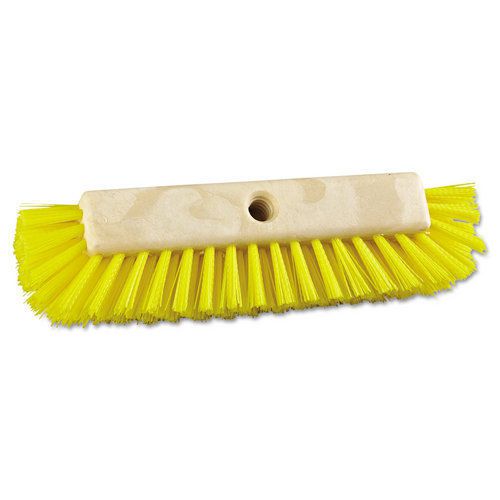 Boardwalk bwk3410 dual-surface scrub brush, plastic fill, 10&#034; long, yellow ha… for sale