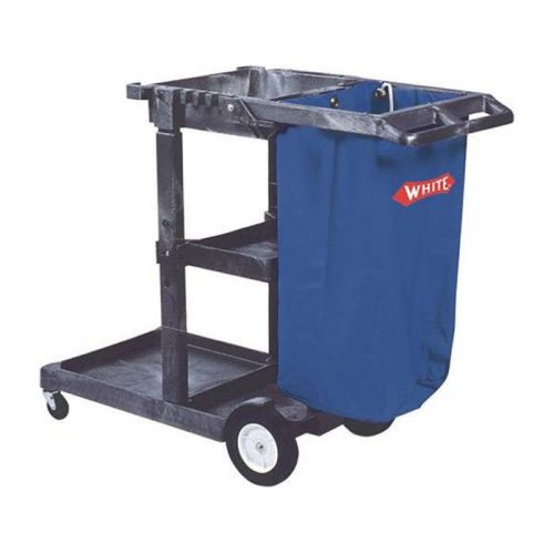 Impact Products 6850 Janitor&#039;s Cart with 25 Gallon Blue Vinyl Bag