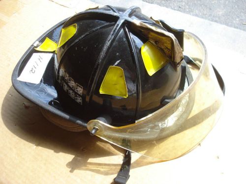 Cairns 1010 Black Helmet with Liner and Shield Firefighter Turnout Fire Gear 112