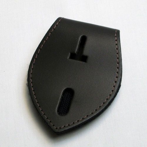 Police sheriff teardrop brown heavy duty badge holder 715-t-bn by perfect fit for sale