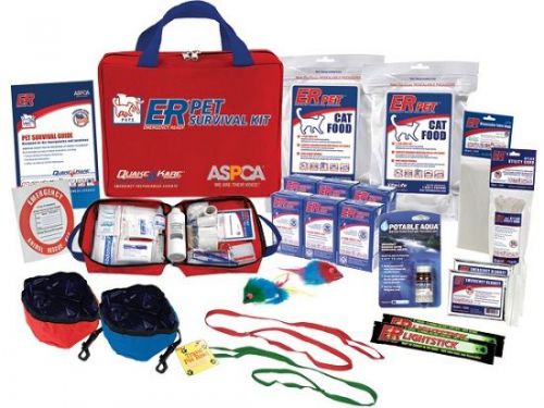 New quake kare fully stocked 2 cat ultimate deluxe cat survival kit for sale