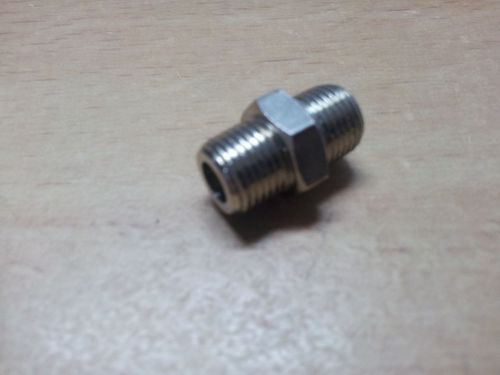 Brass Adaptor fitting 1/2 BSP male to 1/2 BSP male nickel plated