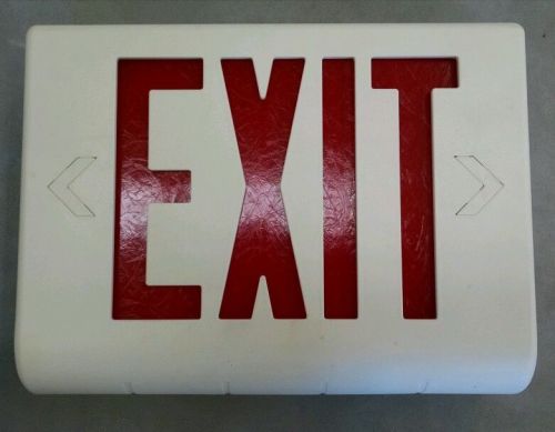 2 NEW HUBBELL PATHFINDER LIGHTED EXIT SIGN FIXTURES A/C
