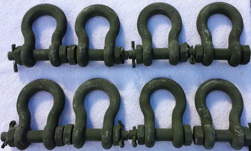 3/4&#034; Shackles, Clevis, Alloy bolt &amp; nut type pin wll 5 ton, 8 ea. free shipping