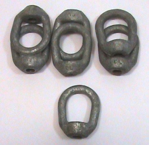 7 each 3/8&#034; drop forged galvanized steel lifting eye nut 1/2&#034; x 13 thread nos for sale