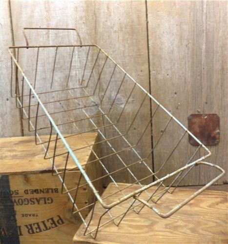 Gym Locker Worn Wire Basket Vintage Decor Industrial Age Storage!  FREE SHIP USA