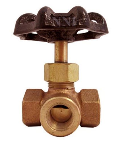 Three way bronze globe valve  1/4&#034; npt (gauge valve for fire protection) for sale