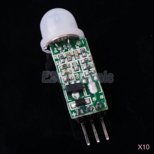 10x mini ir pyroelectric infrared sensor human motion detector module dc4.5-20v for sale