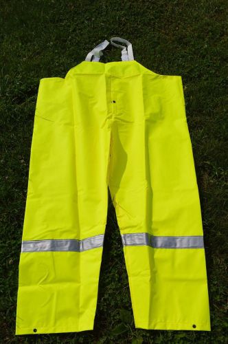 Condor PROTECTIVE CLOTHING RAIN PANTS Sz 4XL NIP Hi Vis Yellow Reflective (3747)