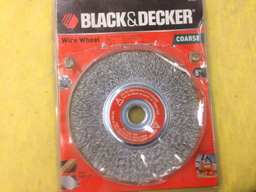 Black &amp; Decker 5&#034; Coarse Wire Wheel 1/2&#034; Bushing 5/8&#034; Arbor Free Shipping!!