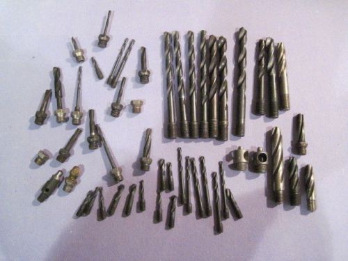 51 pcs. 5/16-24 threaded drill bits with 10-32 adaptors machinist aircraft for sale