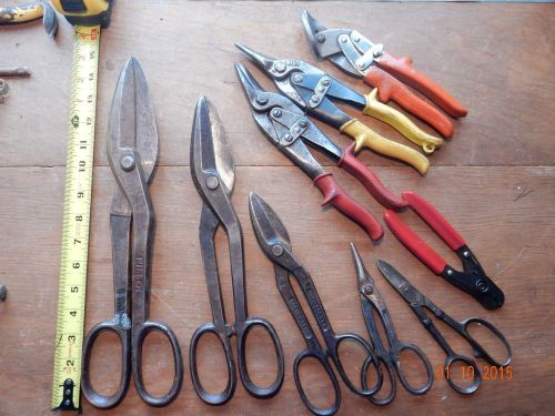 Vintage wiss sheet metal cutters shears lot of 9 for sale