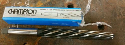 Champion #982-1 1/16, spiral flute taper shank bridge reamer, nib for sale