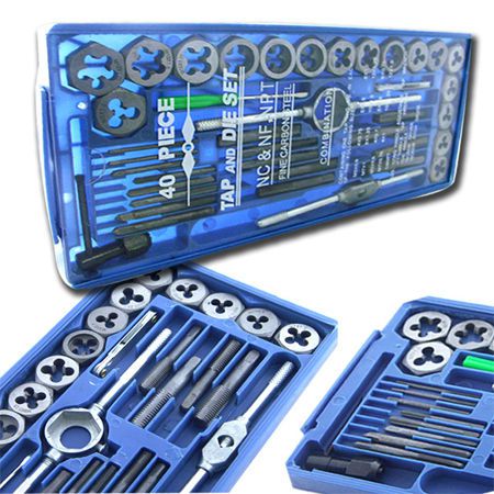 BLUE CASE 80PC SAE METRIC  Tap &amp; Die Set Bolt Screw Extractor/Puller Removal Kit