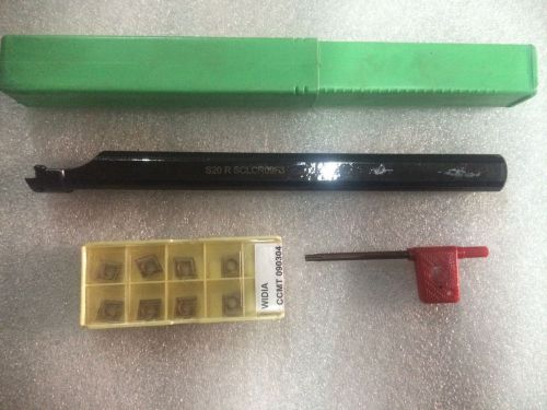 Indexable lathe turning boring bar 20mm sclcr with 10 ccmt 09 inserts tips widia for sale