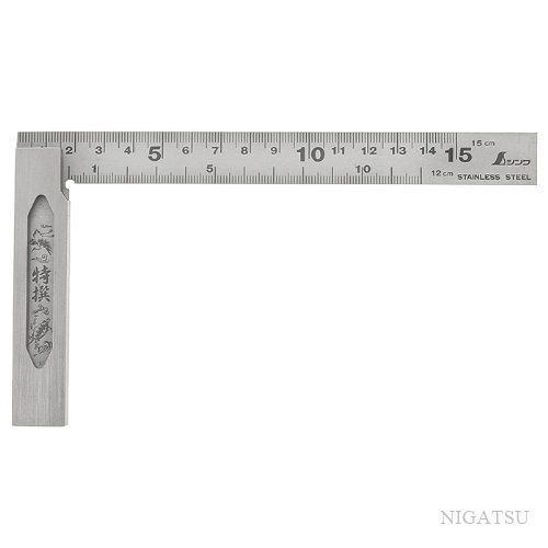 F/S SHINWA Rigid Square 150mm Metric 90 Right Angle Stainless Steel 62009 JAPAN
