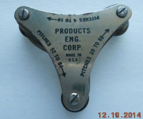 VTG. Products Eng. Corp. (PEC) Screw Pitch Gage Model PEC5651 4 to 84