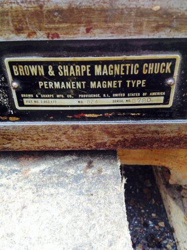 Brown and Sharpe model 8&#034;x 24&#034; Permanent Magnet Magnetic Chuck Surface Grinder