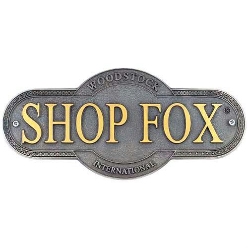 SHOP FOX NAMEPLATE, 8&#034; x 3-3/4&#034; Beautiful  Diecast Metal Name Plate New
