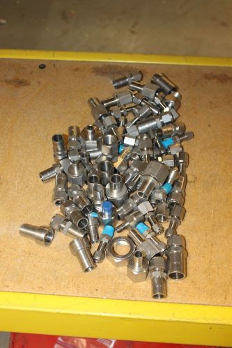 LOT OF 75 NEW SWAGELOK FITTINGS CONNECTORS