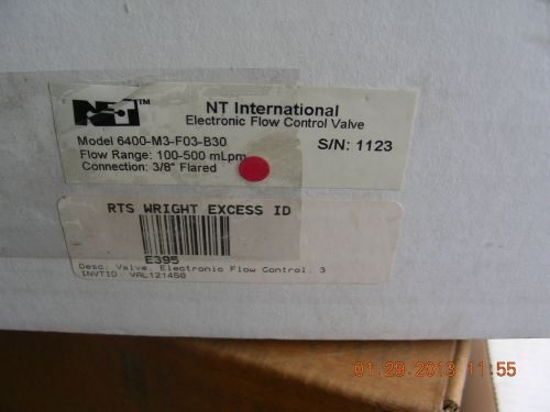 NT INTERNATIONAL 6400 CONTROL VALVE   PN:  6400-M3-F03-B30