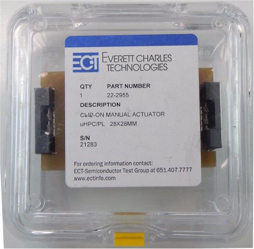 Everett charles ic test socket clip-on manual actuator uhpc/pl 28x28mm 22-2955 for sale