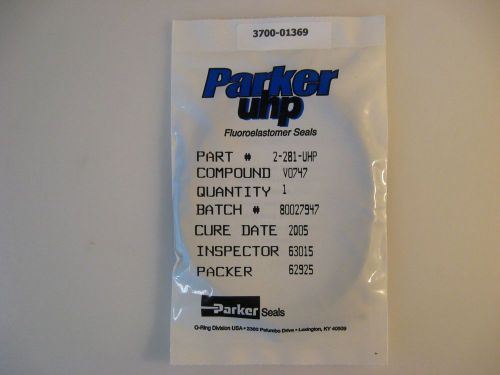 Parker Seal, O-Ring, 2-281-UHP, V0747, 3700-01369, Lot of 5, New, Sealed